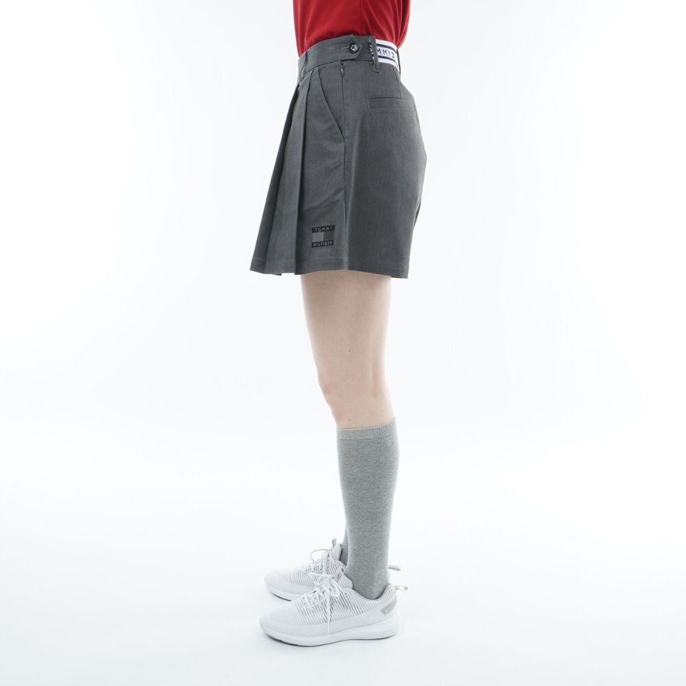 トミーヒルフィガー（TOMMY HILFIGER）（レディース）ゴルフウェア シャドウフラッグプリーツキュロット THLA355-GRY