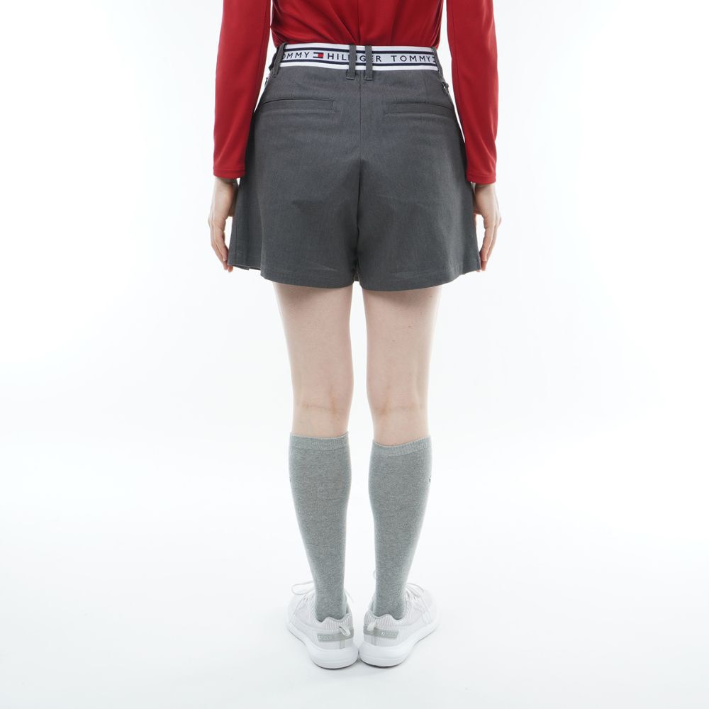 トミーヒルフィガー（TOMMY HILFIGER）（レディース）ゴルフウェア シャドウフラッグプリーツキュロット THLA355-GRY