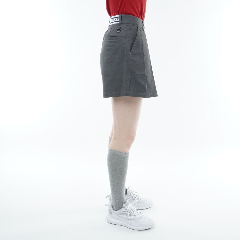 トミーヒルフィガー（TOMMY HILFIGER）（レディース）ゴルフウェア シャドウフラッグプリーツキュロット THLA355-GRY