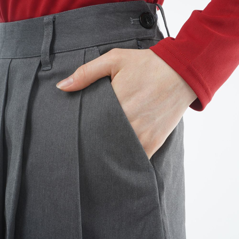 トミーヒルフィガー（TOMMY HILFIGER）（レディース）ゴルフウェア シャドウフラッグプリーツキュロット THLA355-GRY