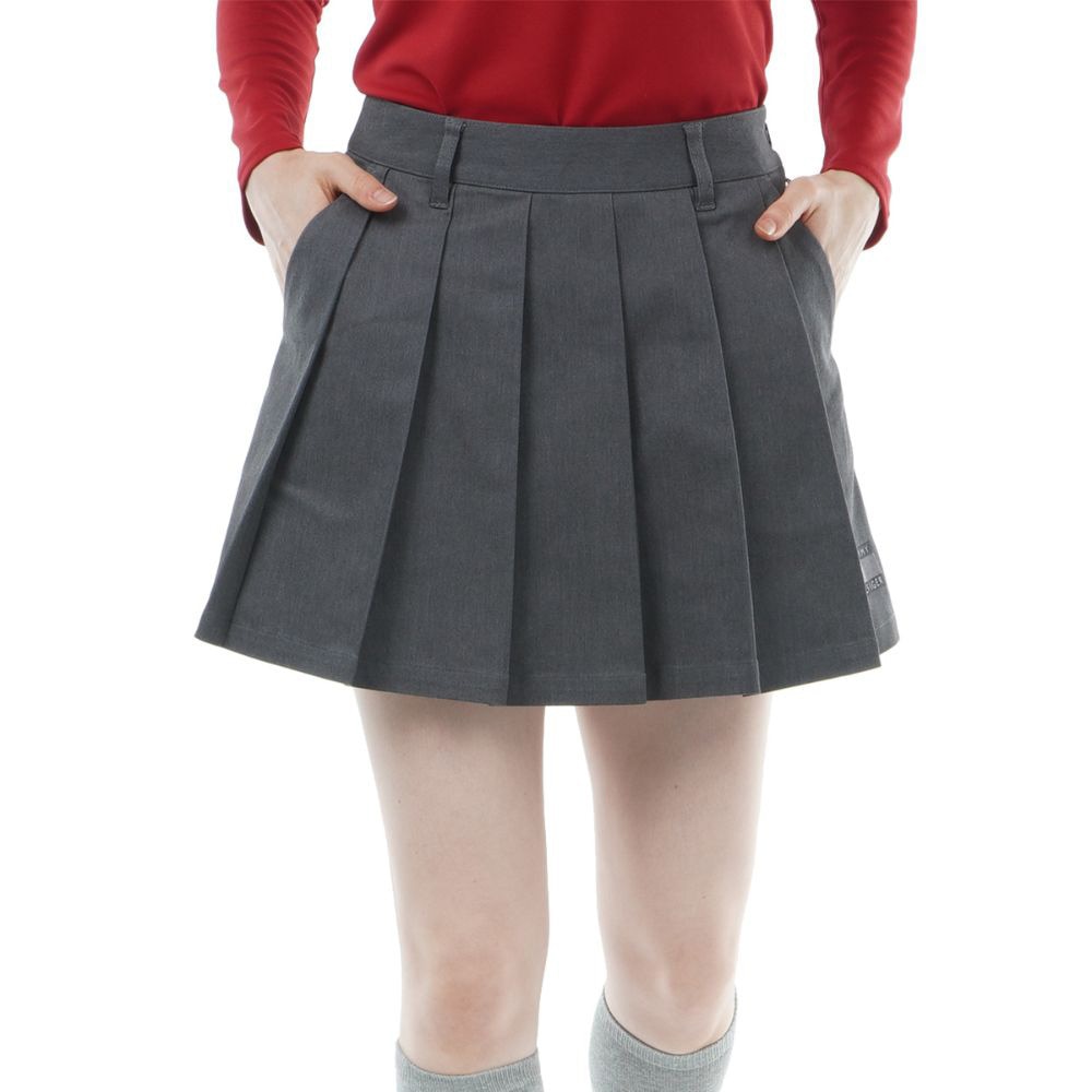 トミーヒルフィガー（TOMMY HILFIGER）（レディース）ゴルフウェア シャドウフラッグプリーツキュロット THLA355-GRY