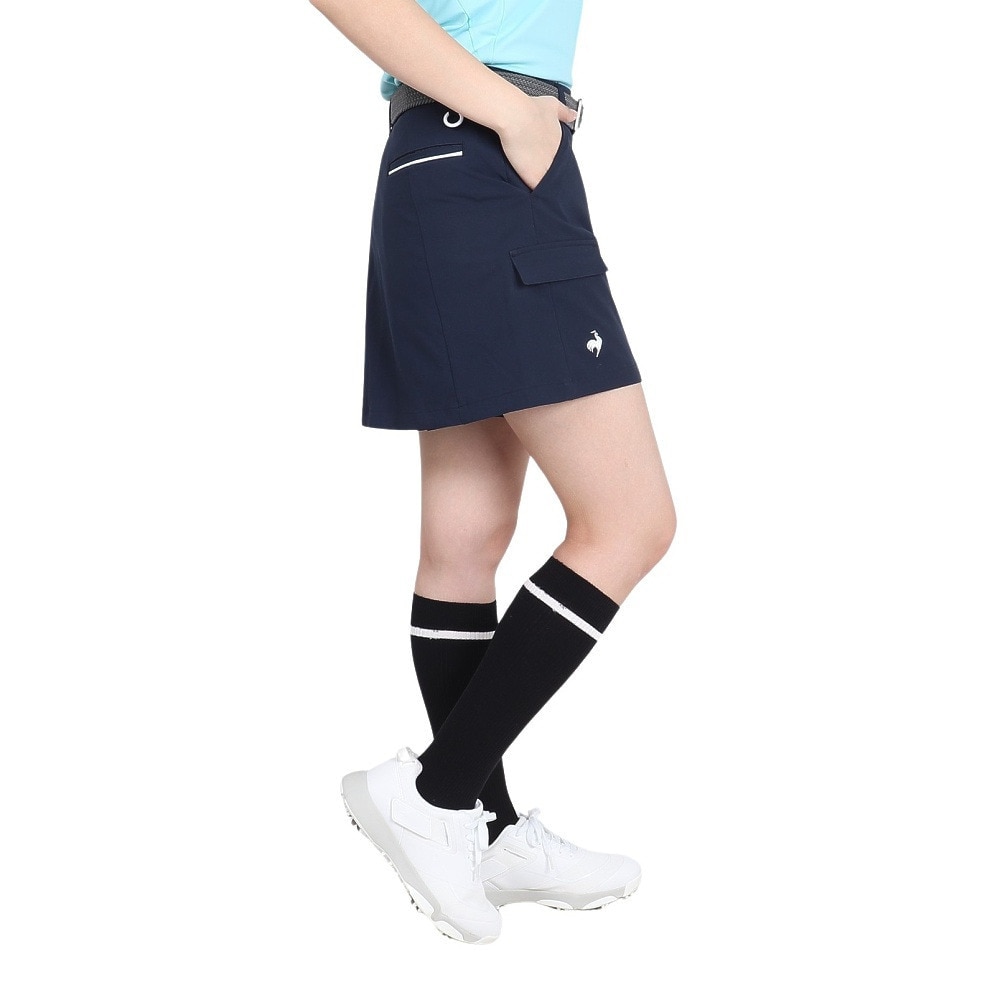 ルコックスポルティフ（lecoqsportif）（レディース）ゴルフウェア 吸汗 スカキュロ キュロットパンツ QGWXJD50 NV00