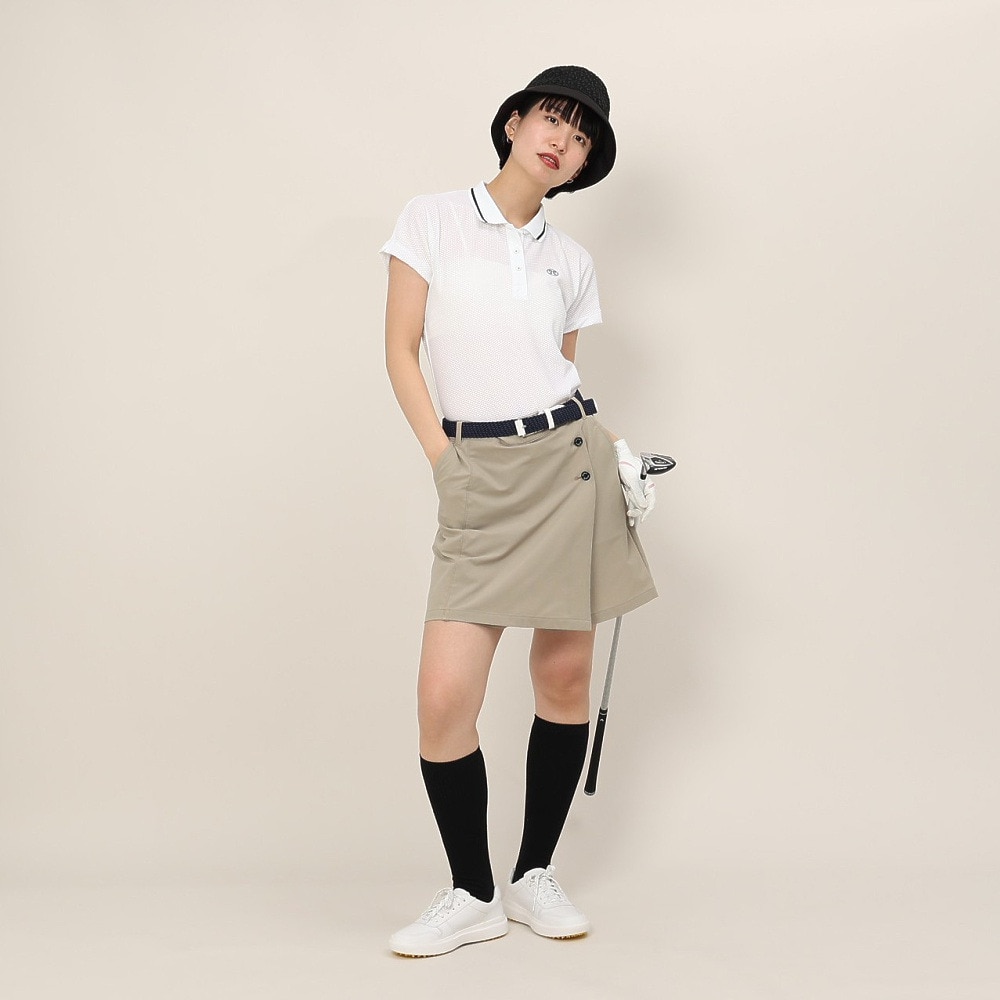 トミーアーマー（Tommy Armour）（レディース）ゴルフウェア 高通気メッシュラップキュロット TAMP25S060025 BEG