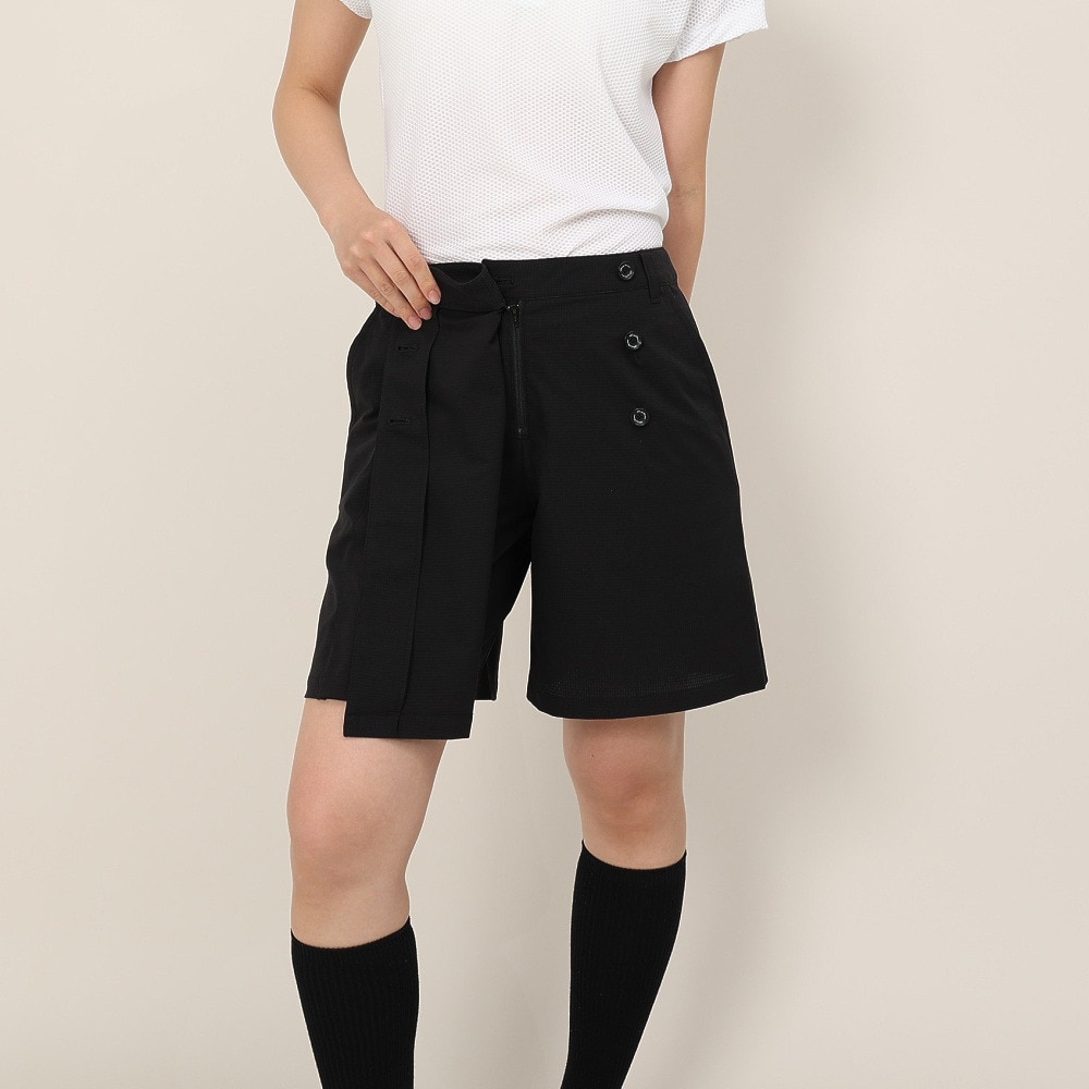トミーアーマー（Tommy Armour）（レディース）ゴルフウェア 高通気メッシュラップキュロット TAMP25S060025 BLK