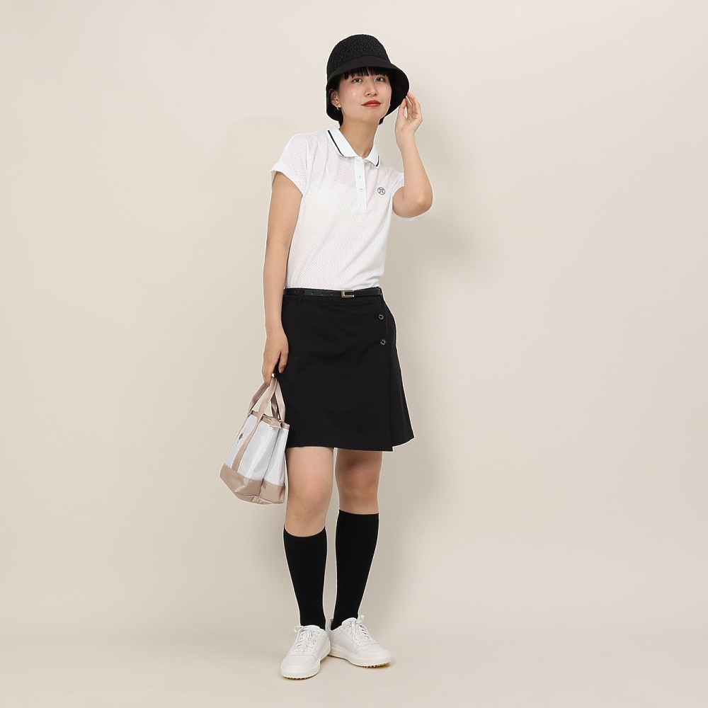トミーアーマー（Tommy Armour）（レディース）ゴルフウェア 高通気メッシュラップキュロット TAMP25S060025 BLK