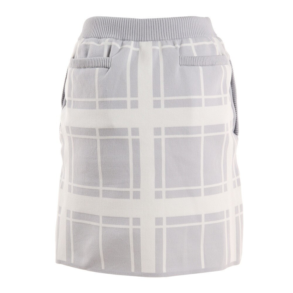 フィドラ（FIDRA）（レディース）ゴルフウェア 撥水 吸湿 発熱 ストレッチ 軽量 イージーケア Water-R チェック ニット スカート FD5LUP13 WHT★★★