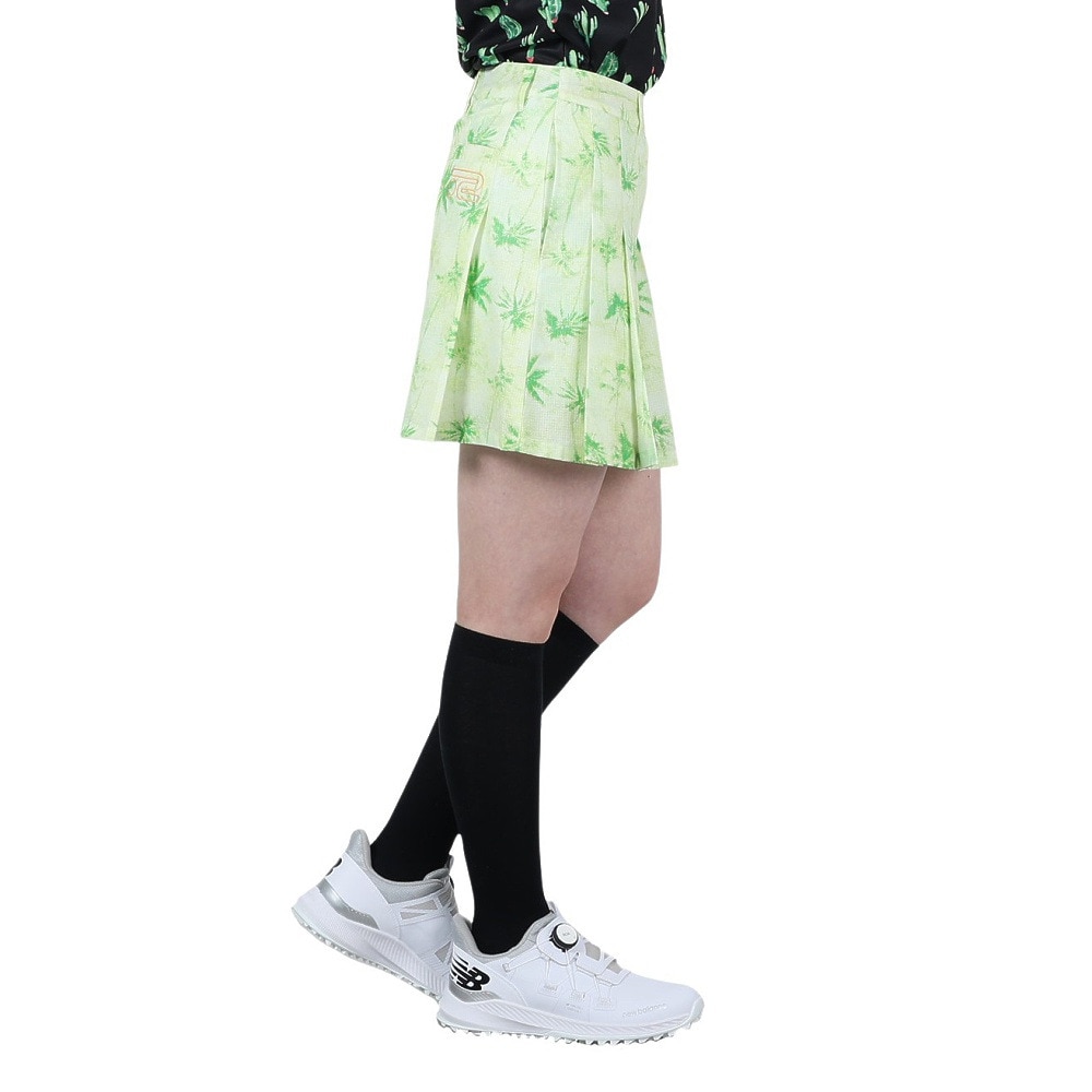 ROSASEN（レディース）ゴルフウェア インナーパンツ付き 吸汗 速乾 ドットエア―プリントスカート 045-76541-021