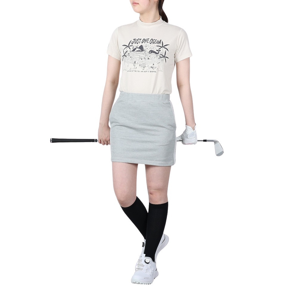 ROSASEN（レディース）ゴルフウェア 吸水 速乾 通気性 スウェット 軽量 メッシュインレースート スカート 045-76243-012