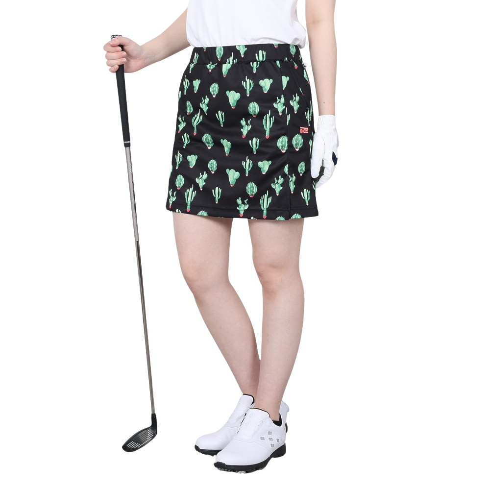 ロサンセン ゴルフウェア A-Line サボテンプリントスカート 048-76441-019 Ｓ 90 ウェアの画像