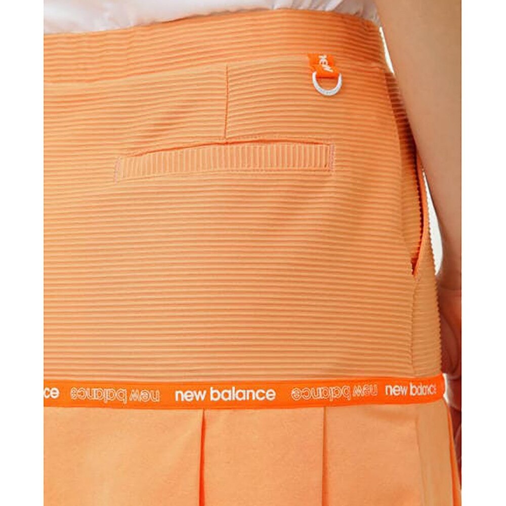 ニューバランス（new balance）（レディース）ゴルフウェア インナーパンツ付き 吸汗 速乾 ドビーボーダー×ジャージ プリーツ スカート 012-2134511-100★★★