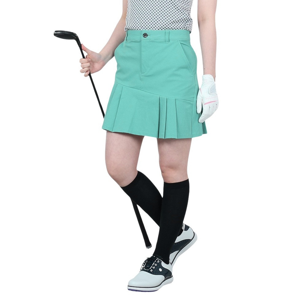 トミーアーマー ゴルフウェア UV UPF50 接触冷感 裾サイドプリーツ クール ストレッチ スカート TASGJ22S062163 BLU Ｓ 40 ウェアの画像