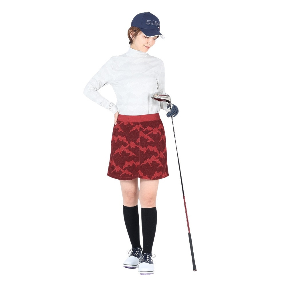 クランク（CLUNK）（レディース）ゴルフウェア ウエストゴム ボアスカート CL5NUP15 RED