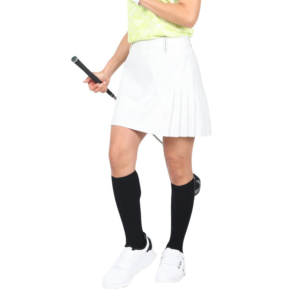 フィドラ ゴルフウェア 発熱 保温 撥水 防風 雨 アシメ プリーツスカート FD5NUP12 WHT Ｓ 10 ウェア画像