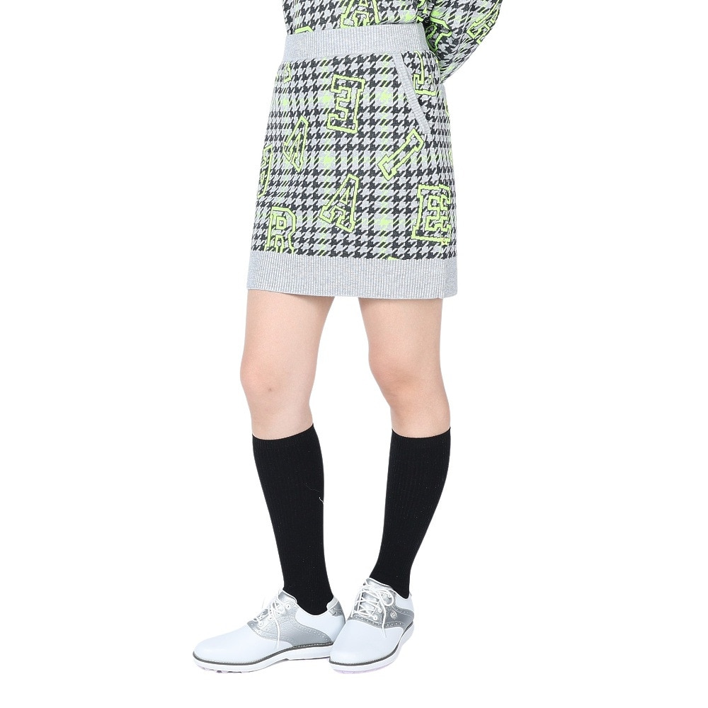 ウ゛ィバハート ゴルフウェア チェックJQロゴニットスカート 012-77040-013 Ｍ 92 ウェアの画像