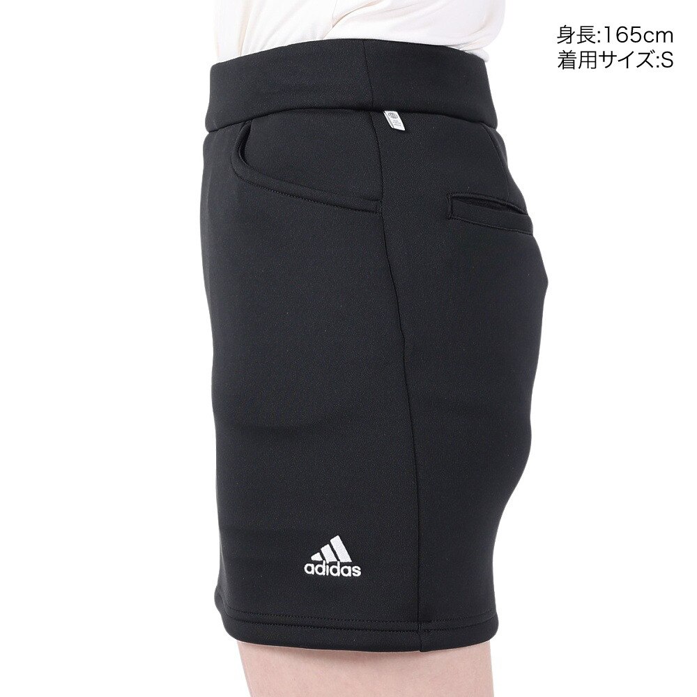 アディダス（adidas）（レディース）ゴルフウェア インナーショーツ付き ビックアディダスロゴ ダンボールニット ストレッチスカート Z9226HC3765 BK★★★