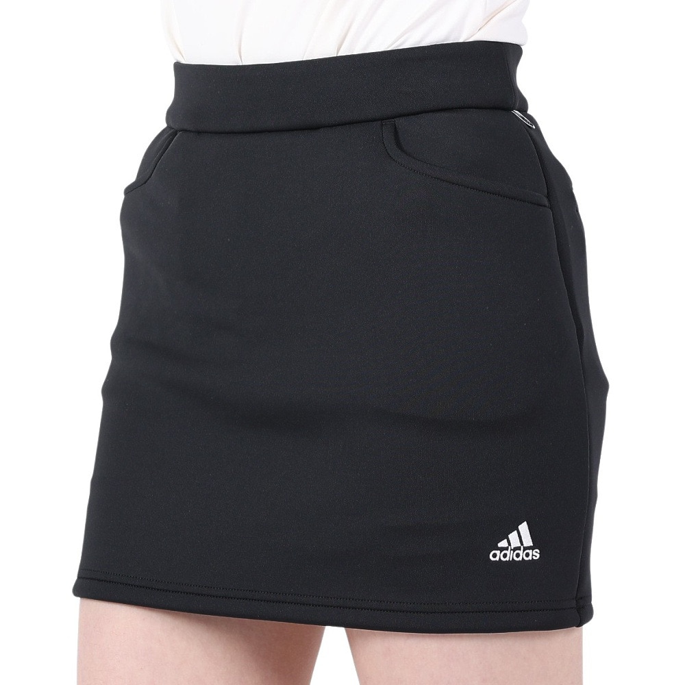 アディダス（adidas）（レディース）ゴルフウェア インナーショーツ付き ビックアディダスロゴ ダンボールニット ストレッチスカート Z9226HC3765 BK★★★