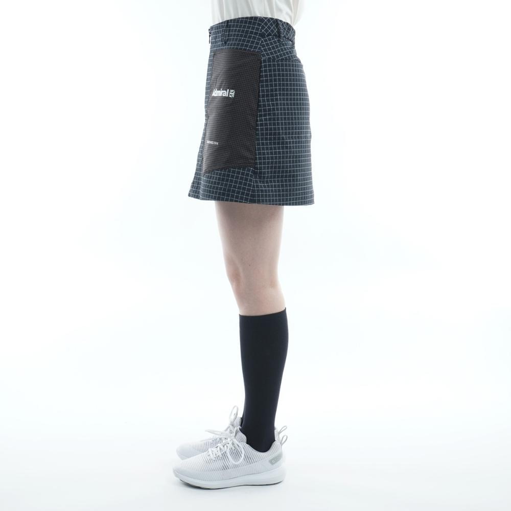 アドミラル ゴルフ（Admiral GOLF）（レディース）ゴルフウェア 撥水 ウィンドペーンフロントジップスカート ADLA292-BLK
