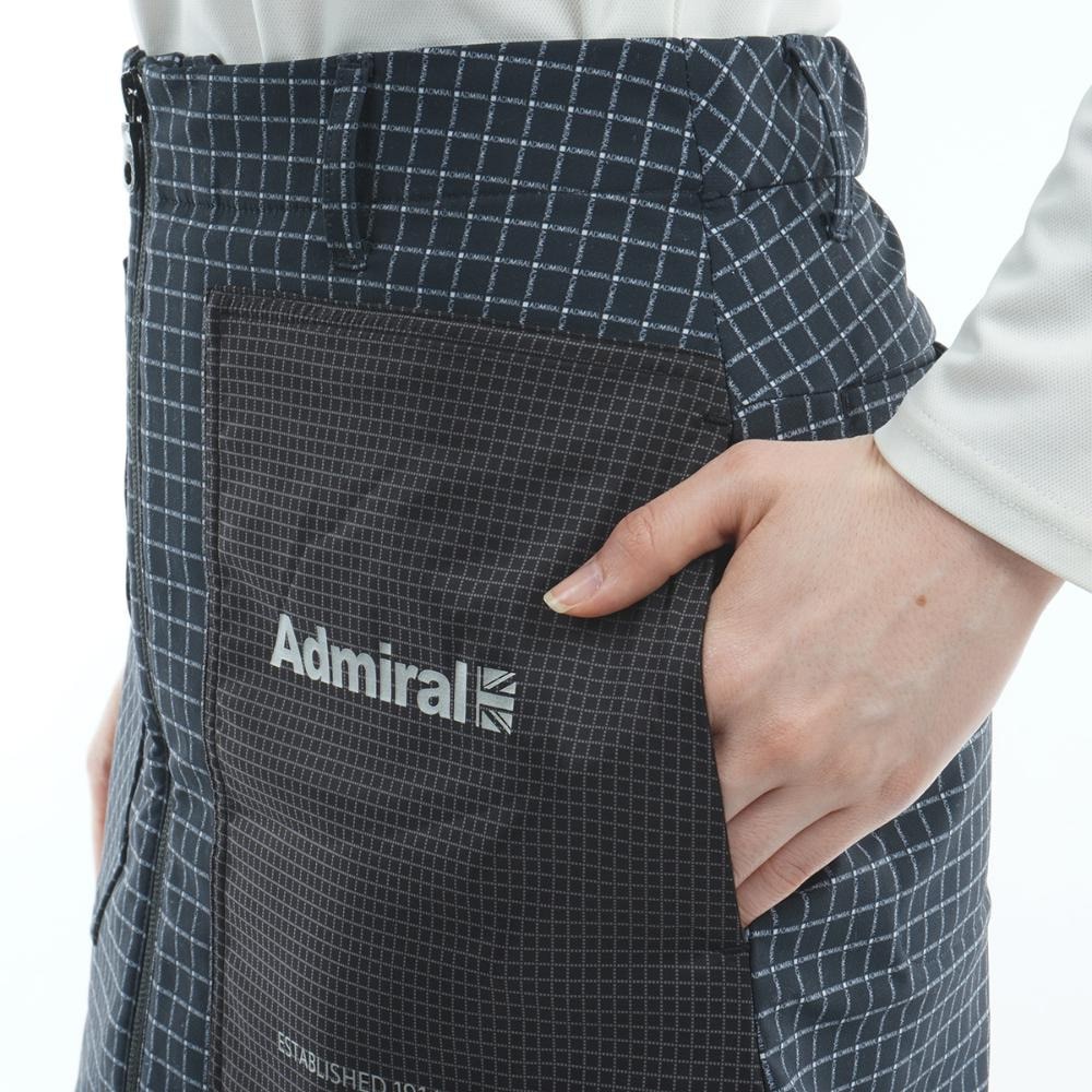 アドミラル ゴルフ（Admiral GOLF）（レディース）ゴルフウェア 撥水 ウィンドペーンフロントジップスカート ADLA292-BLK