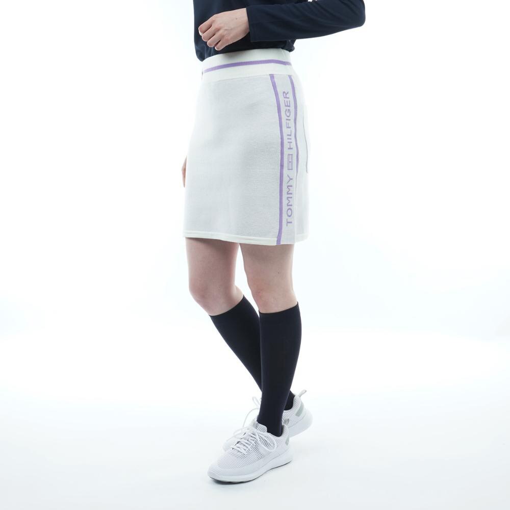 トミー ヒルフィガー ゴルフ（TOMMY HILFIGER GOLF）（レディース）ゴルフウェア ラインロゴ ニットスカート THLA249-WHT