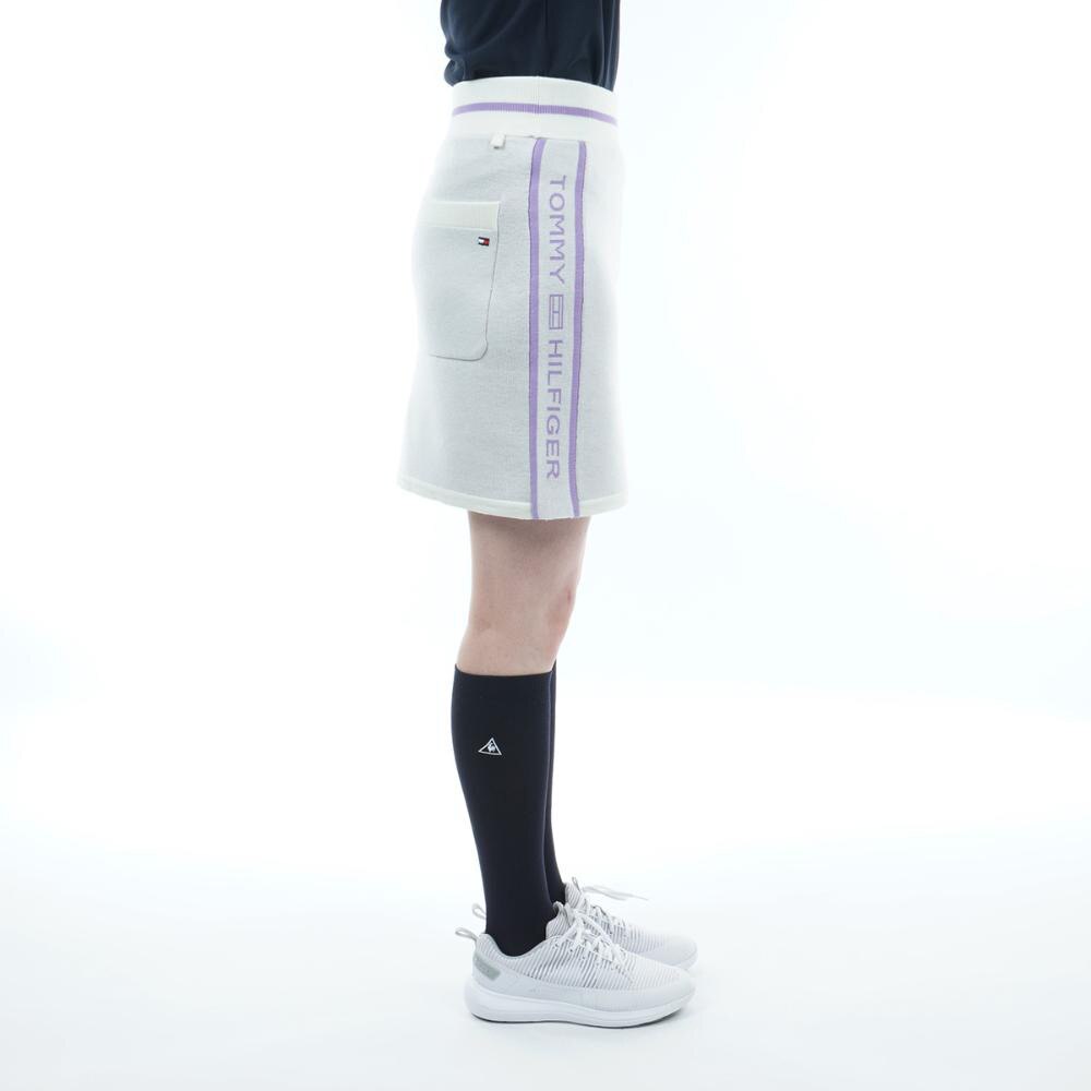 トミー ヒルフィガー ゴルフ（TOMMY HILFIGER GOLF）（レディース）ゴルフウェア ラインロゴ ニットスカート THLA249-WHT