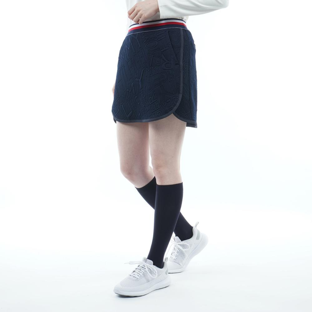 トミー ヒルフィガー ゴルフ（TOMMY HILFIGER GOLF）（レディース）ゴルフウェア ロゴジャガードスウェットスカート THLA265-NVY