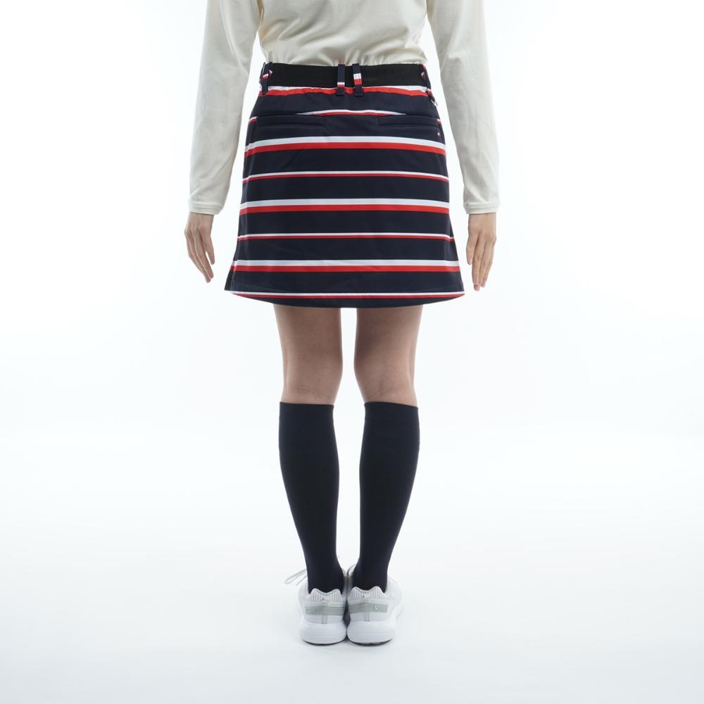 トミー ヒルフィガー ゴルフ（TOMMY HILFIGER GOLF）（レディース）ゴルフウェア 防風 保温 ボーダー スカート THLA284-NVY
