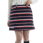 トミーヒルフィガー（TOMMY HILFIGER）（レディース）ゴルフウェア 防風 保温 ボーダー スカート THLA284-NVY