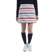 トミーヒルフィガー（TOMMY HILFIGER）（レディース）ゴルフウェア 防風 保温 ボーダー スカート THLA284-WHT