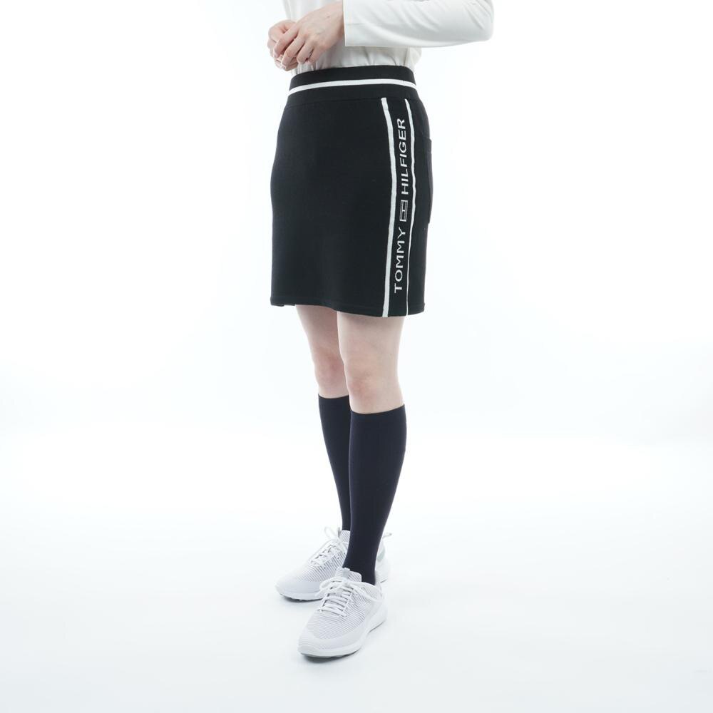 トミー ヒルフィガー ゴルフ（TOMMY HILFIGER GOLF）（レディース）ゴルフウェア ラインロゴ ニットスカート THLA249-BLK