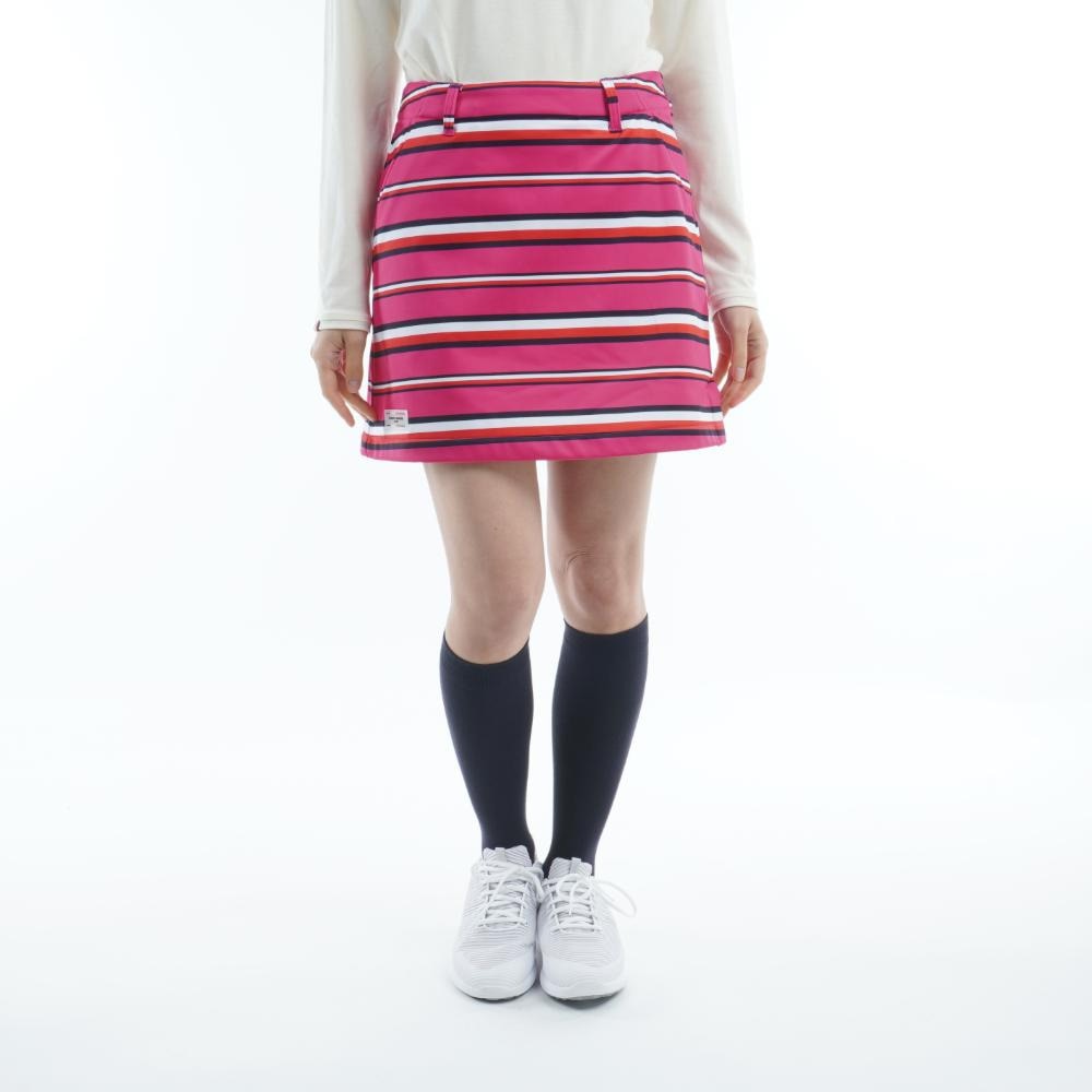 トミー ヒルフィガー ゴルフ（TOMMY HILFIGER GOLF）（レディース）ゴルフウェア 防風 保温 ボーダー スカート THLA284-PNK