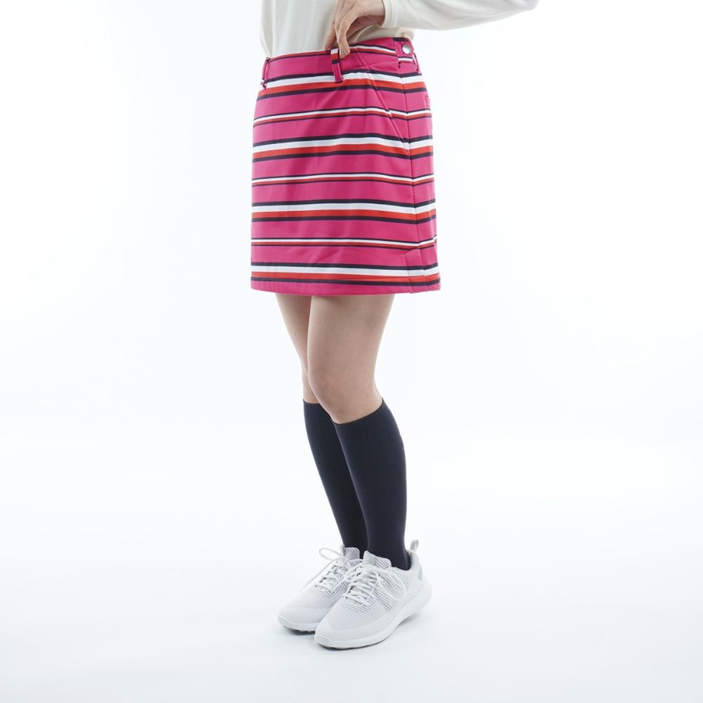 トミー ヒルフィガー ゴルフ（TOMMY HILFIGER GOLF）（レディース）ゴルフウェア 防風 保温 ボーダー スカート THLA284-PNK