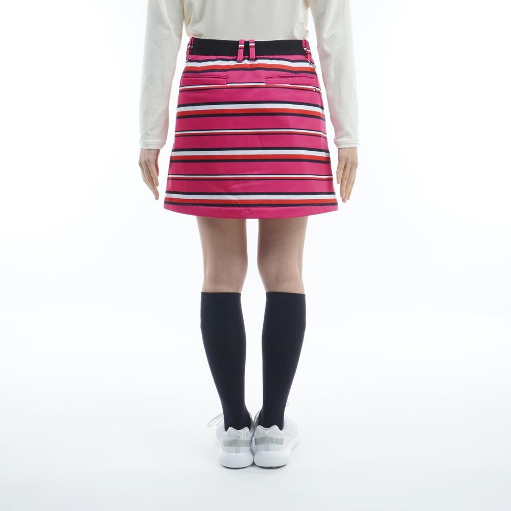 トミー ヒルフィガー ゴルフ（TOMMY HILFIGER GOLF）（レディース）ゴルフウェア 防風 保温 ボーダー スカート THLA284-PNK