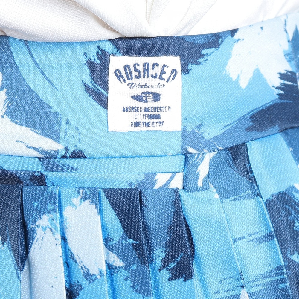 ROSASEN（レディース）ゴルフウェア インナーパンツ付 A-Line オリジナルプリントプリーツスカート 048-78342-096