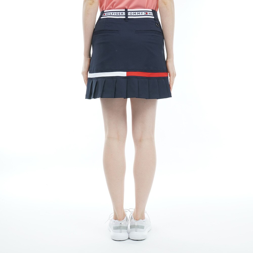 トミーヒルフィガー(TOMMY HILFIGER)(レディース)ゴルフウェア バックプリーツフラッグ スカート THLA319-NVY
