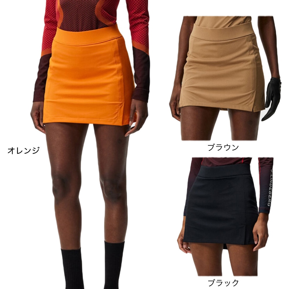J.LINDEBERG（レディース）ゴルフウェア インナーショーツ付き 吸汗 速乾 Amelie Mid スカート 072-78442-019