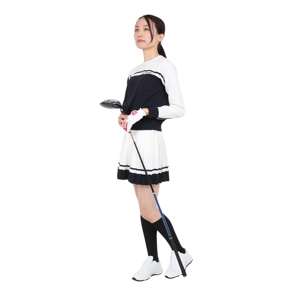 ROSASEN(レディース)ゴルフウェア A-Line バイカラー プリーツ