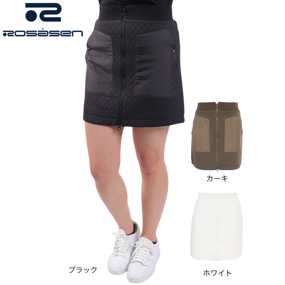 ROSASEN（レディース）ゴルフウェア キルト風ジャカードジャージスカート 048-79943-019
