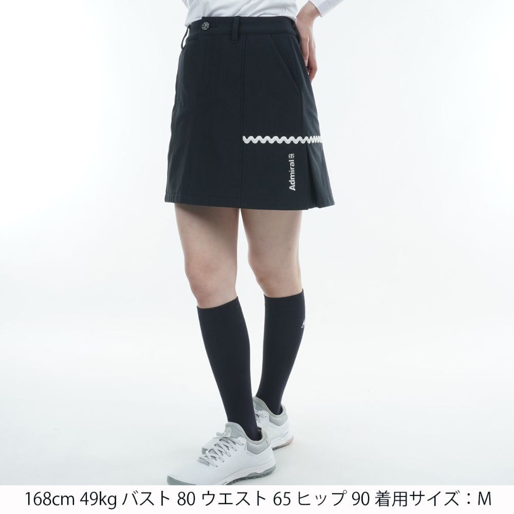 アドミラル ゴルフ（Admiral GOLF）（レディース）ゴルフウェア ウォームストレッチサイドタックスカート ADLA373-NVY