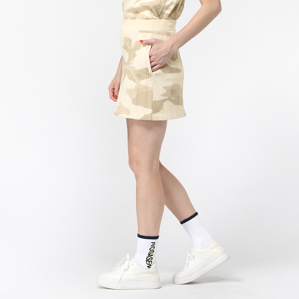ROSASEN（レディース）ゴルフウェア カモフラジャガードケーブルエコニットスカート 045-71241-006