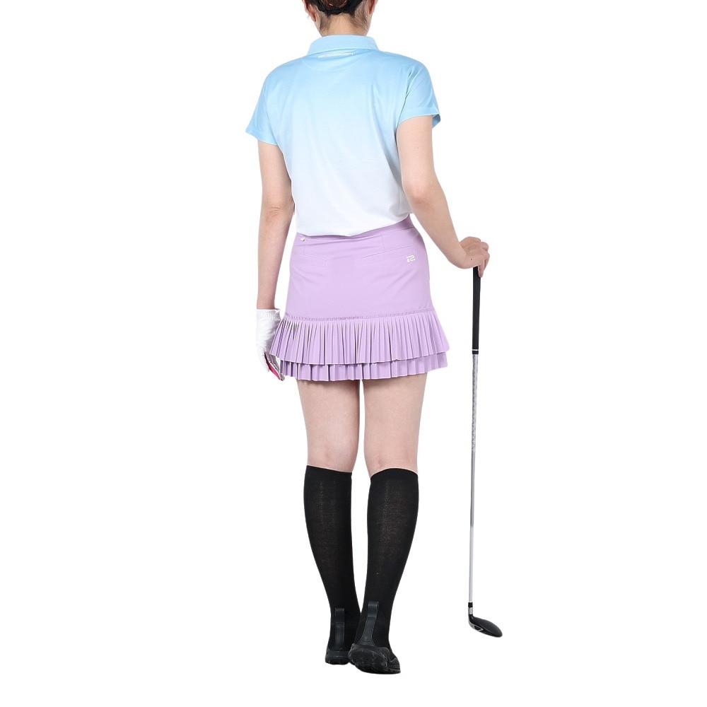 ROSASEN（レディース）ゴルフウェア インナーパンツ付き A-Line デザインプリーツスカート 048-71443-081