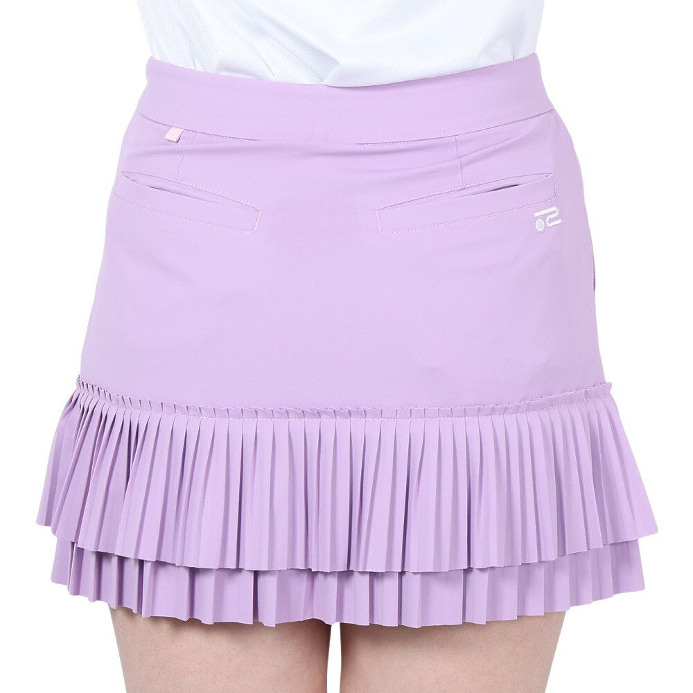 ROSASEN（レディース）ゴルフウェア インナーパンツ付き A-Line デザインプリーツスカート 048-71443-081