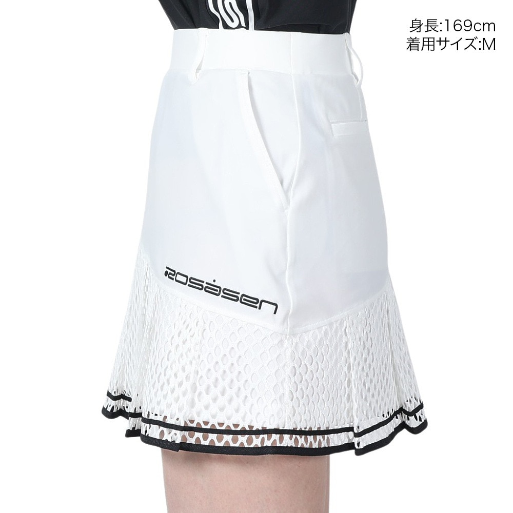 ROSASEN（レディース）ゴルフウェア 吸水速乾 接触冷感 A-Line アシンメトリー サマースカート 048-71541-004