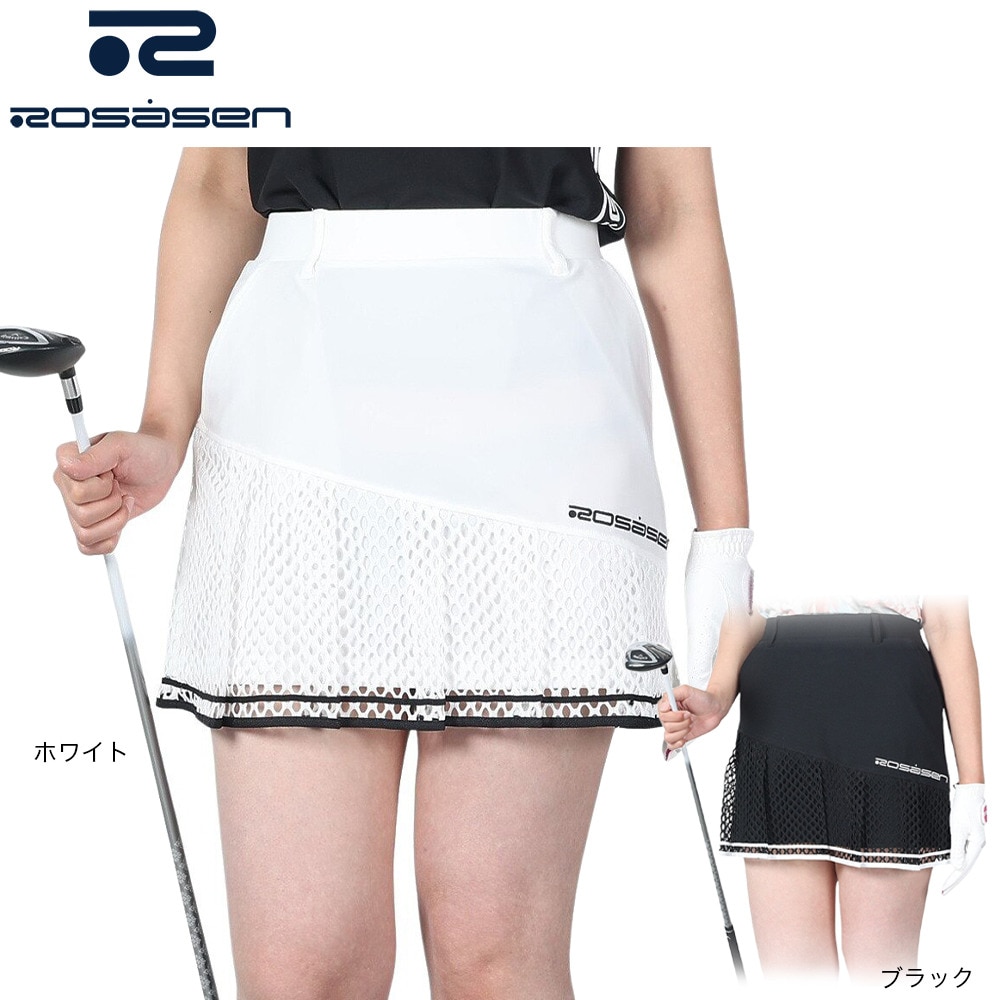 ROSASEN（レディース）ゴルフウェア 吸水速乾 接触冷感 A-Line アシンメトリー サマースカート 048-71541-004