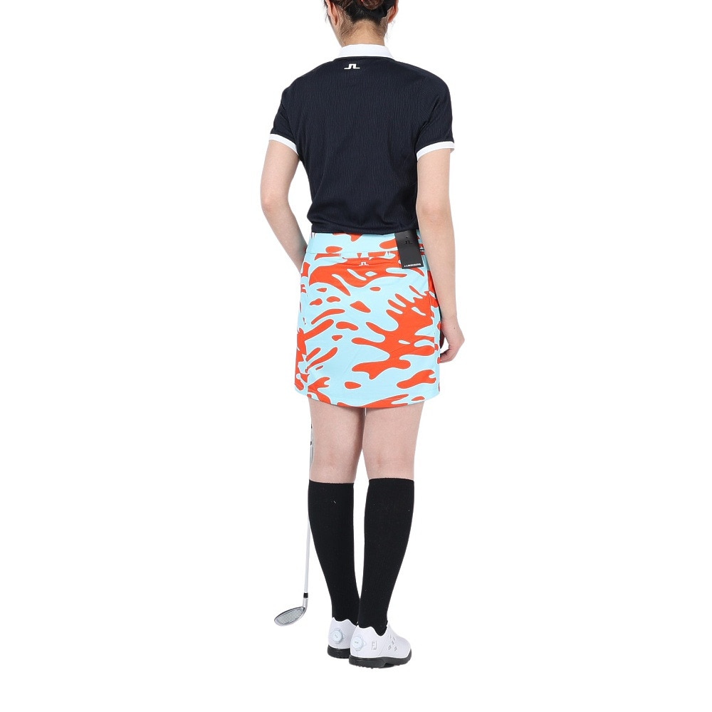 J.LINDEBERG（レディース）ゴルフウェア 吸水速乾 インナーパンツ付き Amelie Mid Print スカート 072-71475-094