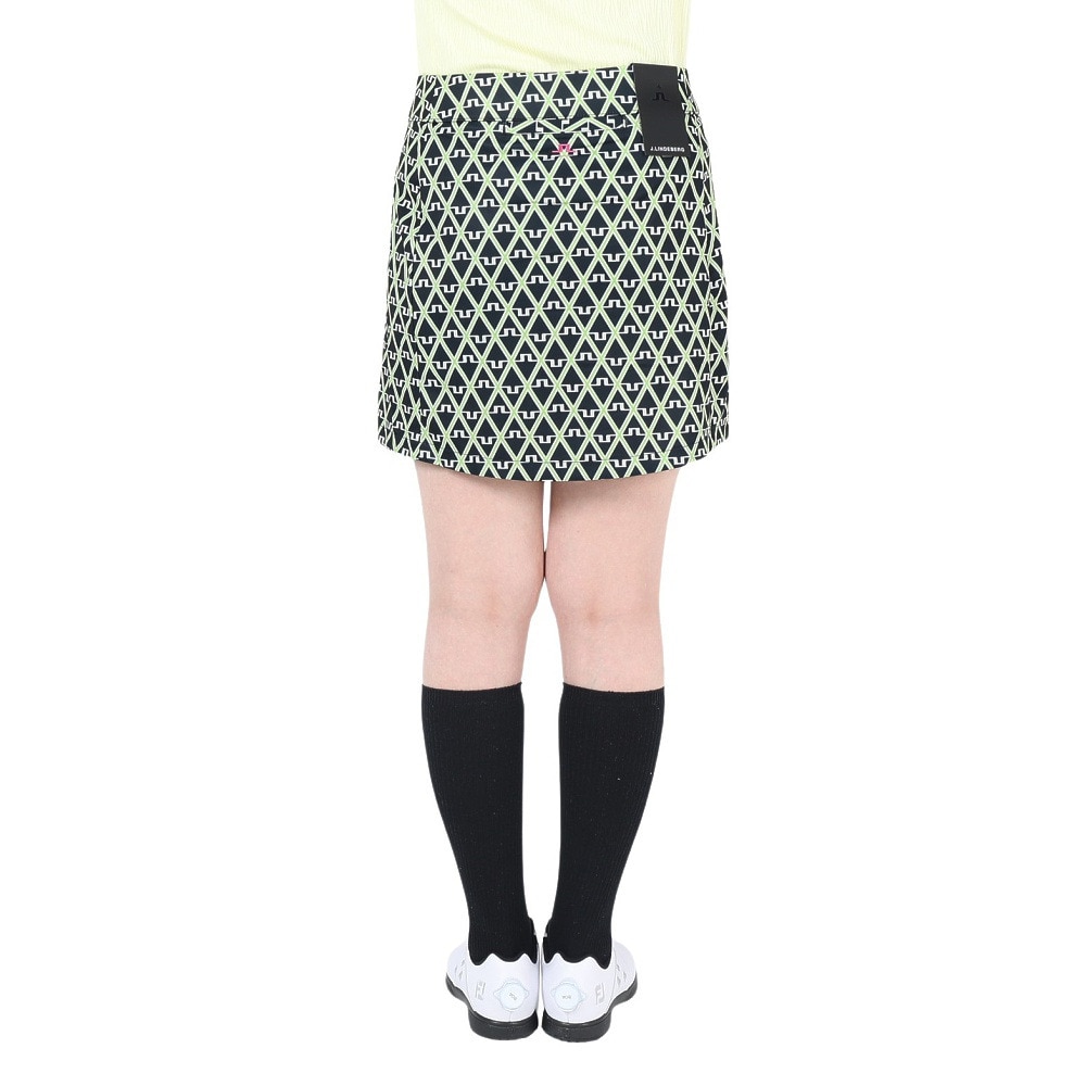 J.LINDEBERG（レディース）ゴルフウェア 吸水速乾 インナーパンツ付き Amelie Mid Print スカート 072-71475-098