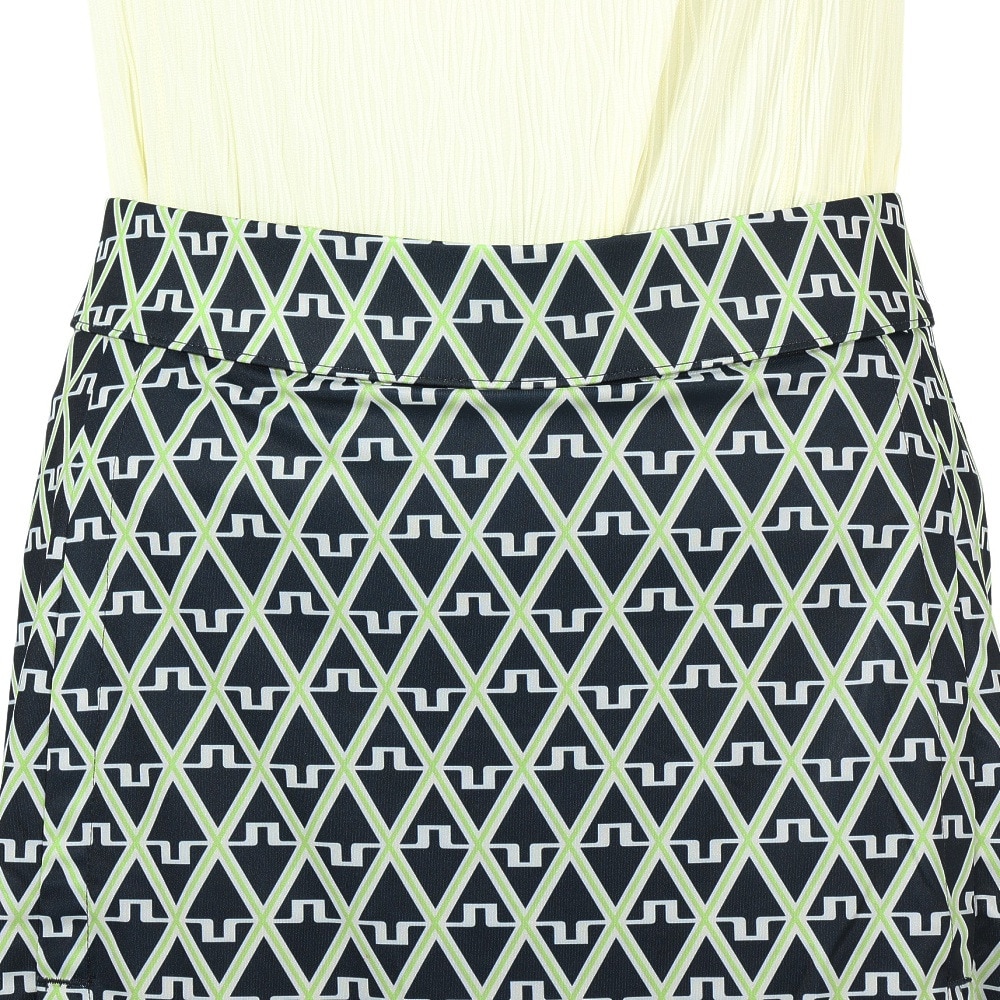 J.LINDEBERG（レディース）ゴルフウェア 吸水速乾 インナーパンツ付き Amelie Mid Print スカート 072-71475-098