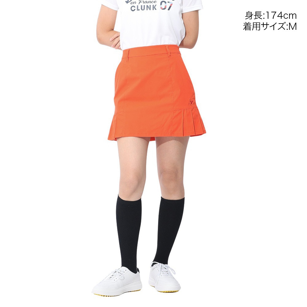 クランク（CLUNK）（レディース）ゴルフウェア インナーパンツ付き サイドプリーツスカート CL5RUP11 ORG