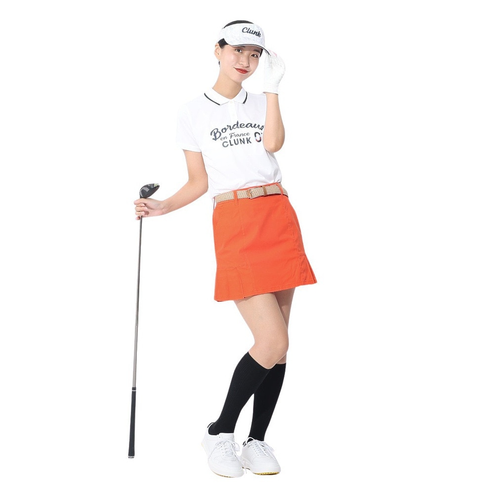 クランク（CLUNK）（レディース）ゴルフウェア インナーパンツ付き サイドプリーツスカート CL5RUP11 ORG
