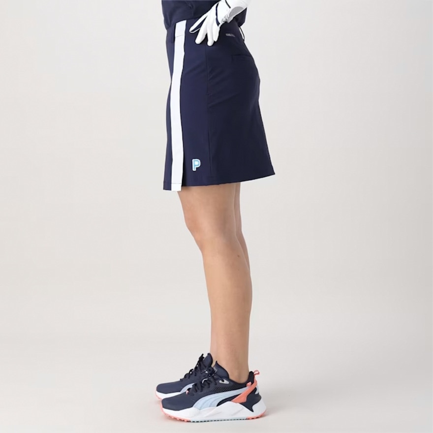 プーマ（PUMA）（レディース）ゴルフウェア 接触冷感 4WAYストレッチ テープライン タイトスカート 627722-01
