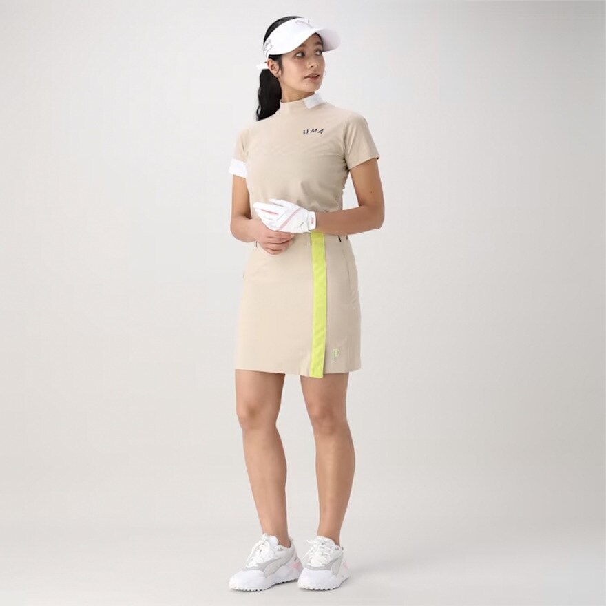 プーマ（PUMA）（レディース）ゴルフウェア 接触冷感 4WAYストレッチ テープライン タイトスカート 627722-02